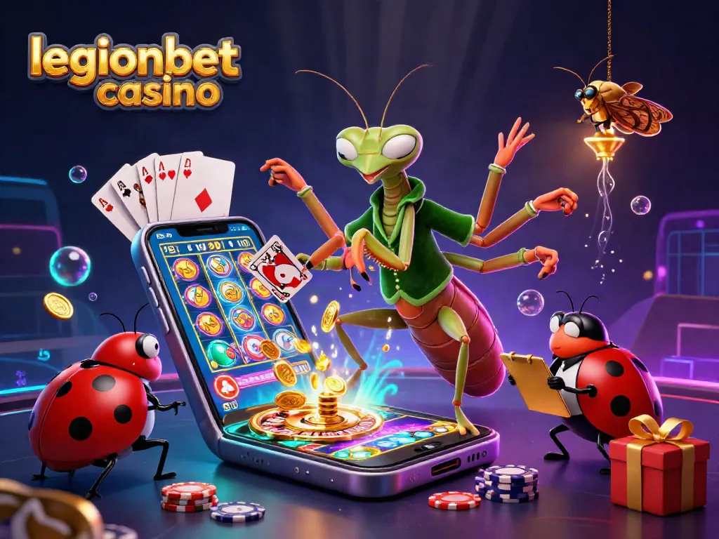 Experience the excitement of legionbet casino with vibrant games and dynamic characters in a captivating 3D scene.