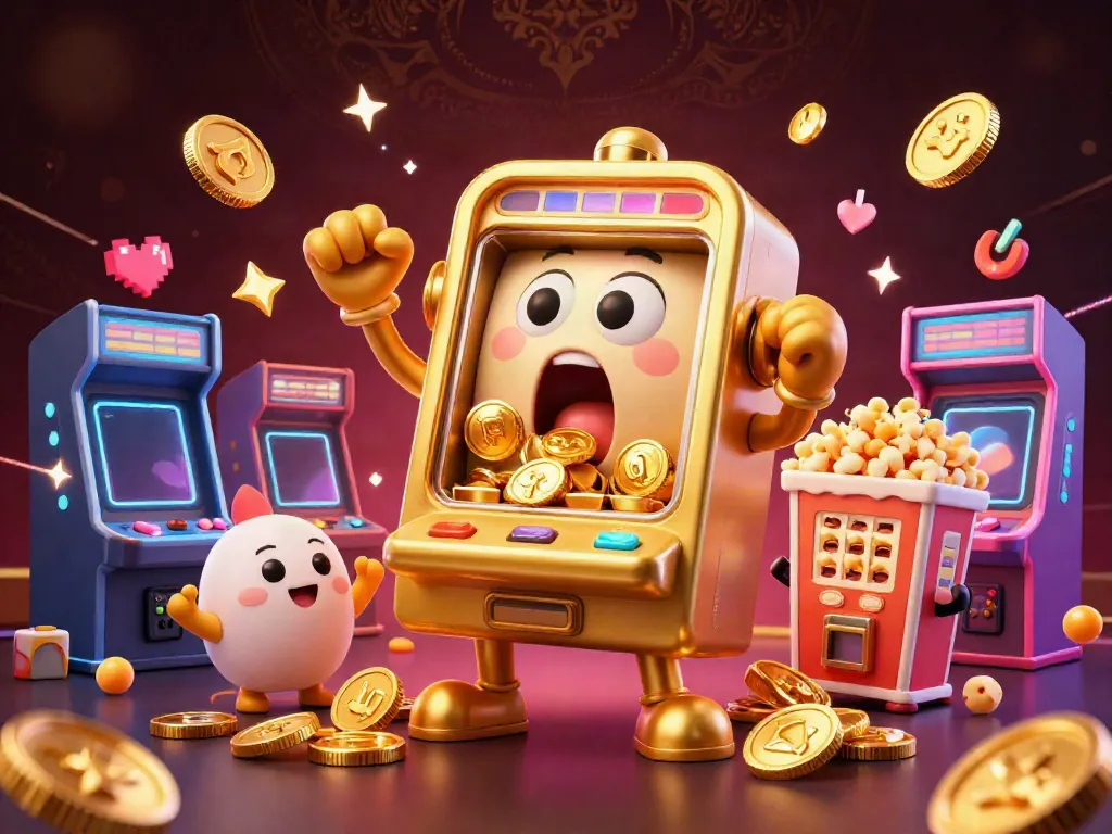 Experience the excitement at trang chủ loto188 with a vibrant 3D illustration of a golden slot machine hitting a jackpot.